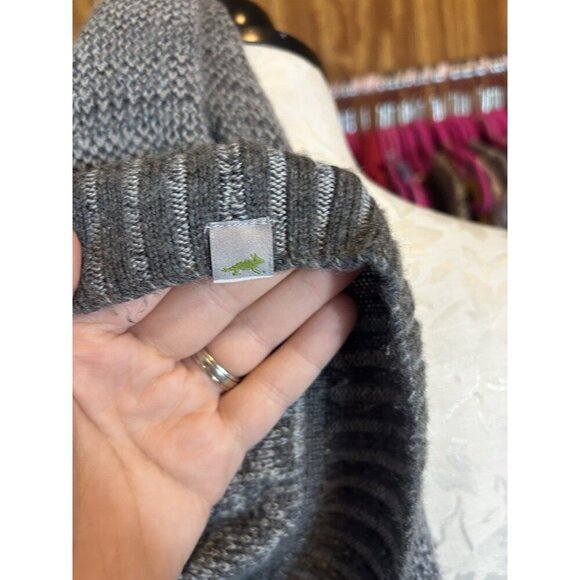 Toad&Co Horny Toad MERINO WOOL Eclair Sweater Gray V- Neck Long sleeve Ribbed M - Picture 7 of 9